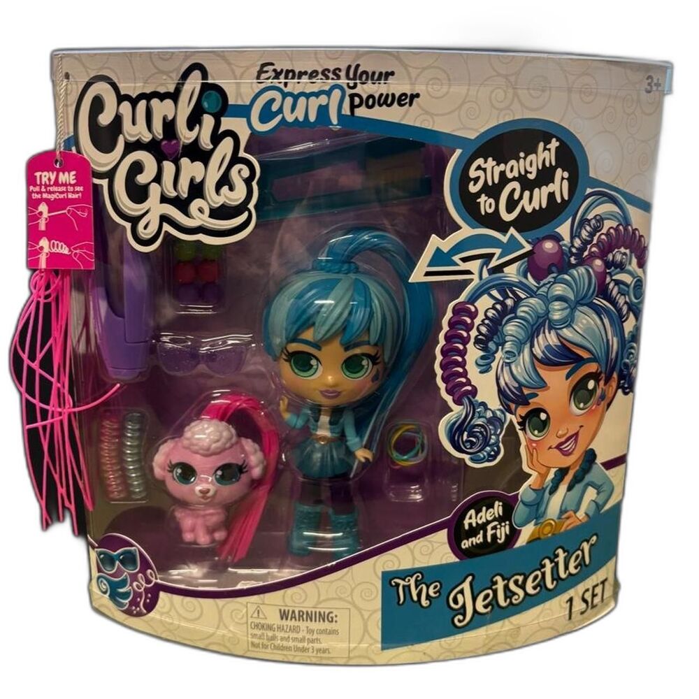 Basic Fun CurliGirls "The Jetsetter" Adeli and Fiji Deluxe Hairstyling Doll Set